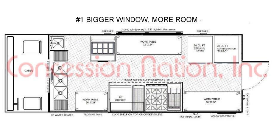 Food Truck Layouts | Food Truck Floor Plans | Concession Nation