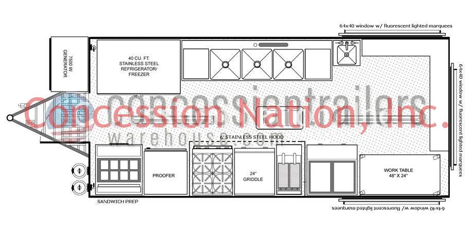 Floor Plans Concession Trailers concession Nation