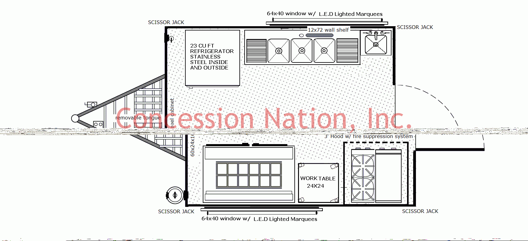 8X10 Concession Trailer Floor Plan_Gallant