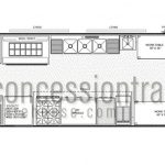 8x22 Concession Trailers - Floor Plan