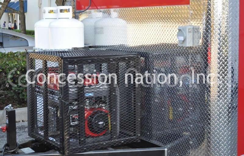 Generator cage for food trailer