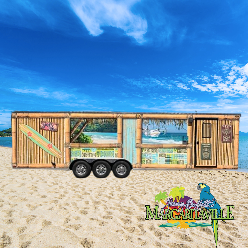 margaritaville trailer at the beach
