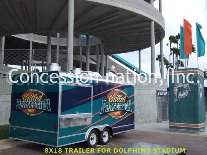 Sports Teams Food Trailer-Miami Dolphins