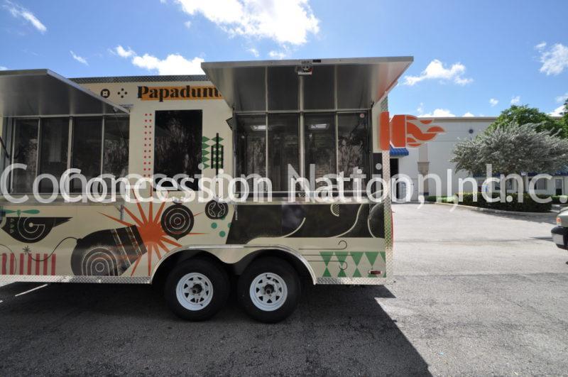 Concession trailers with TV & sign