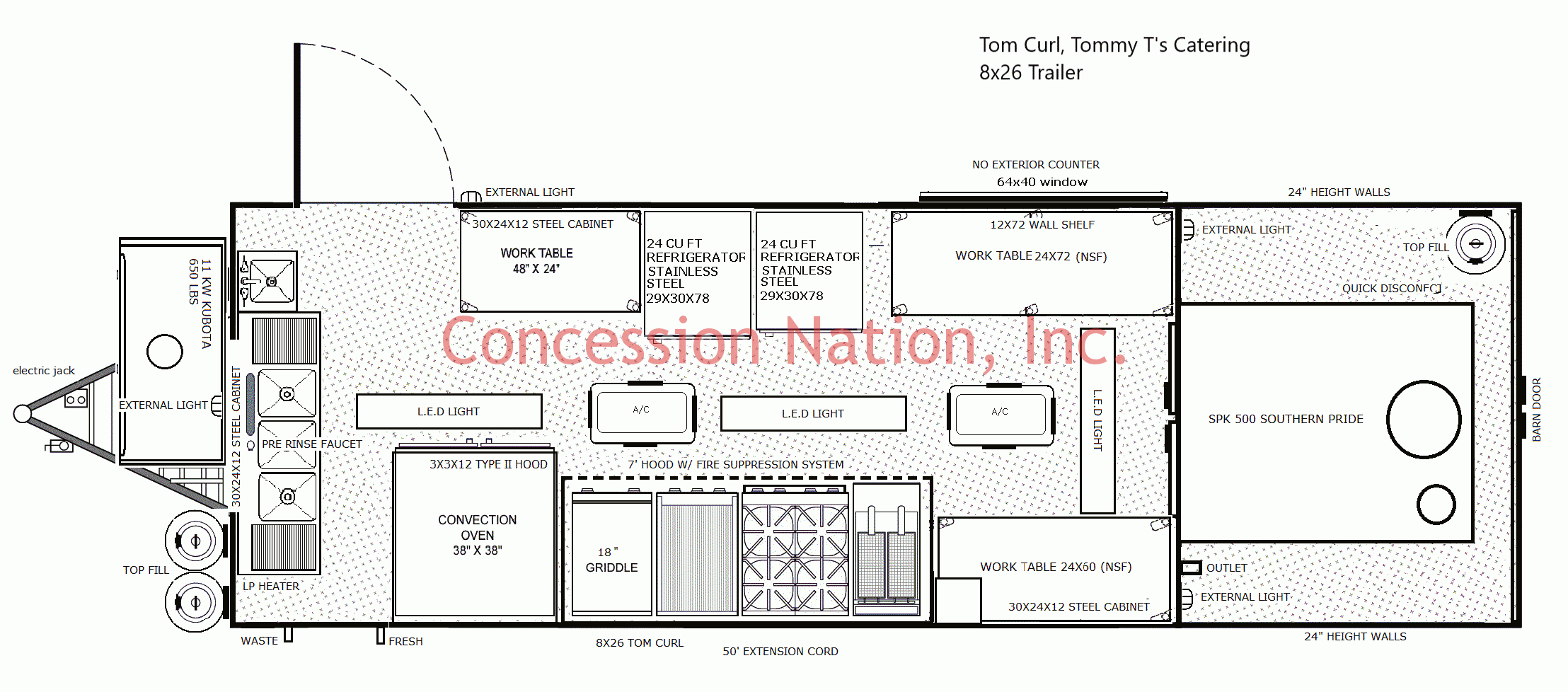 Tommy T's Catering Smoker Trailer