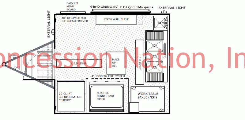 8x10 Concession Trailer Floor Plan Food Trucks