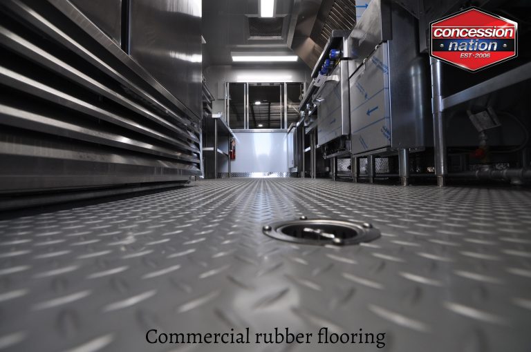 Commercial Rubber Flooring (2) Food Trucks For Sale Concession