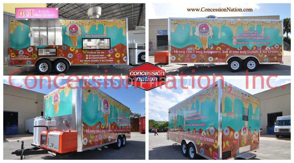 Ice Cream 8" x 36" wide Concession Cart Food Truck Concession Menu Sign Decal 