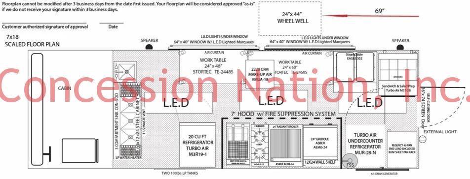 Banh mi huy_Food Truck 7X18 Floor Plan Banh mi huy_Food Truck 7X18 Floor Plan