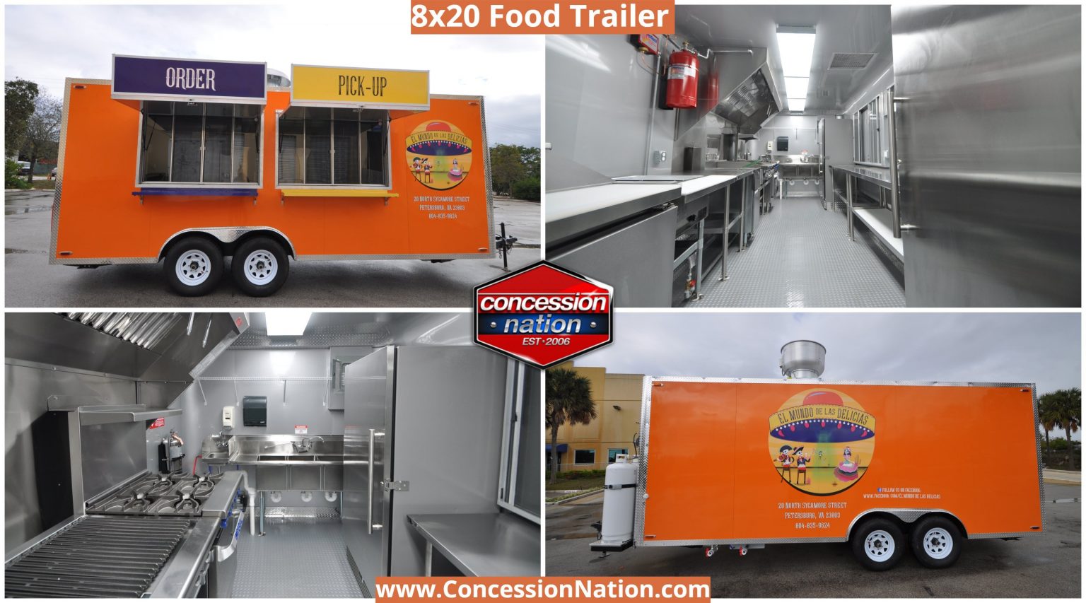 El Mundo De Las Delicias Taco Truck 8x20 Food Trucks For Sale Concession Nation Food Trailers