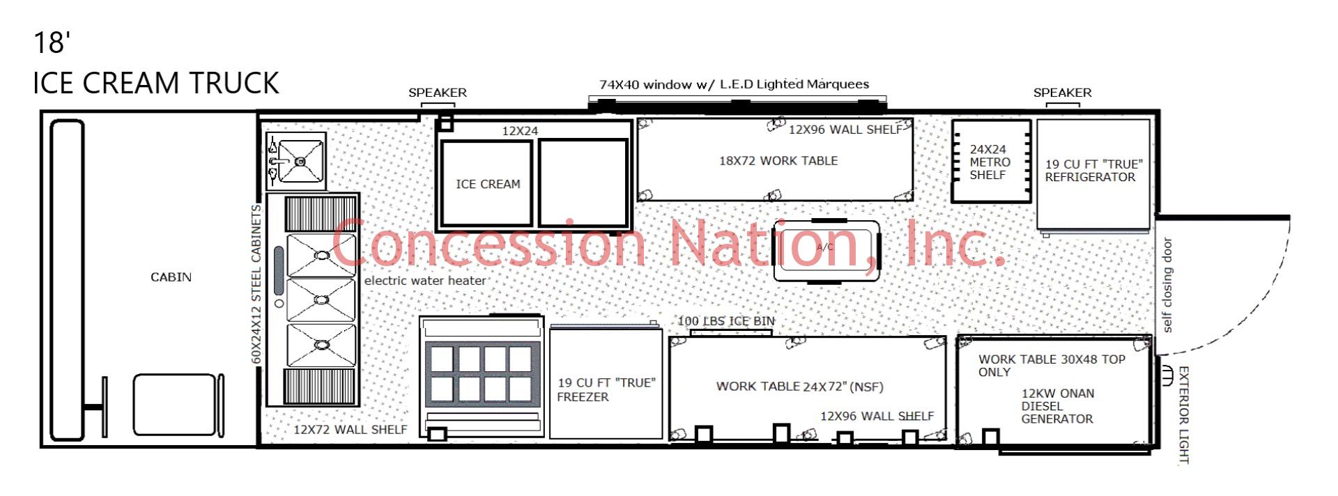 7X18 ICE CREAM TRUCK FLOOR PLAN_THE FROZEN FARMER - Food Trucks