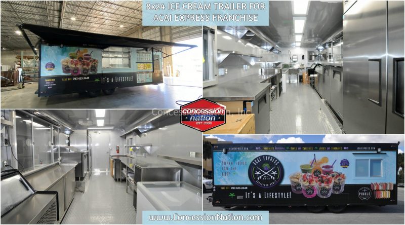 8x24 Acai Express Ice Cream Trailer 8x24 Acai Express Ice Cream Trailer