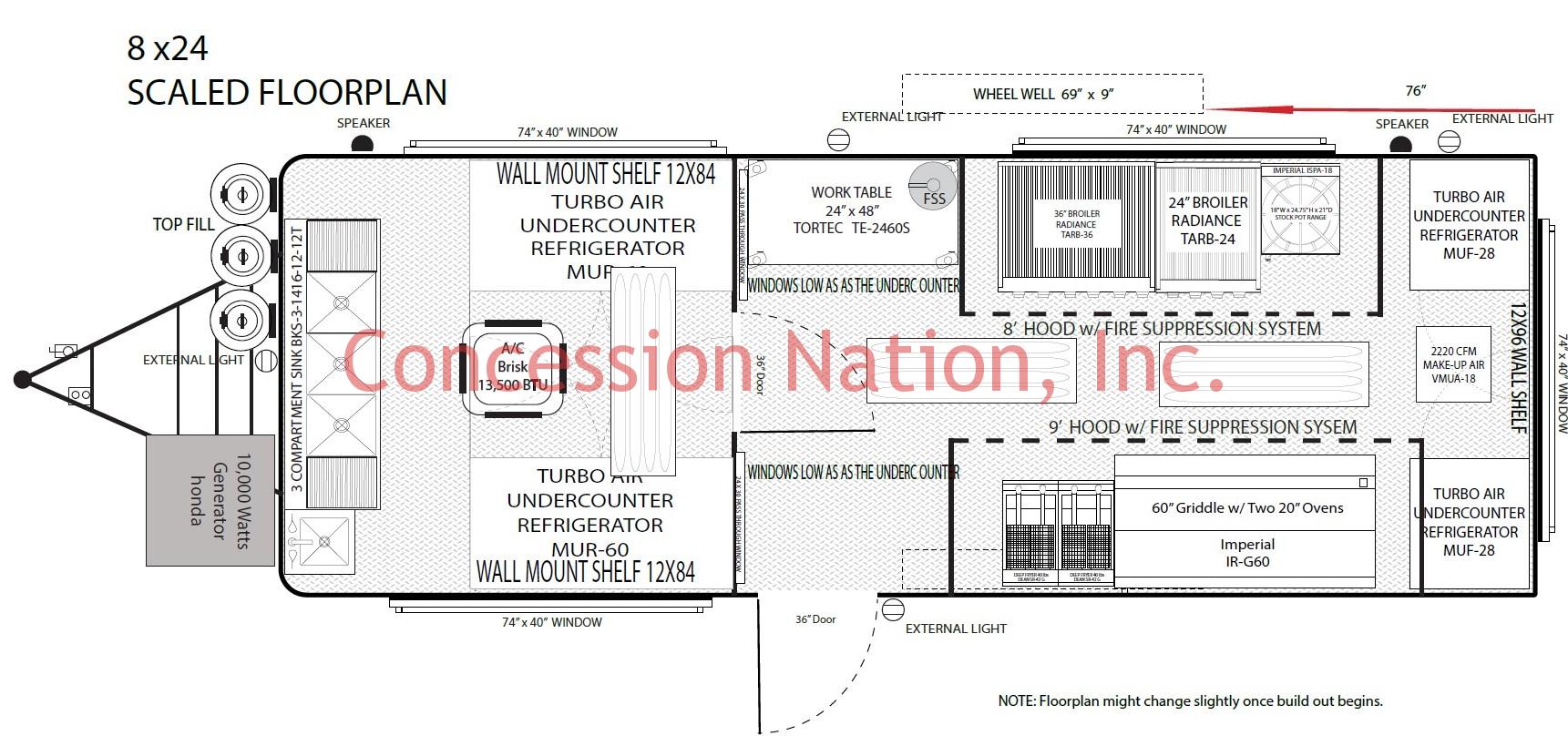 Chubby Chow Factory Bar Floor plan