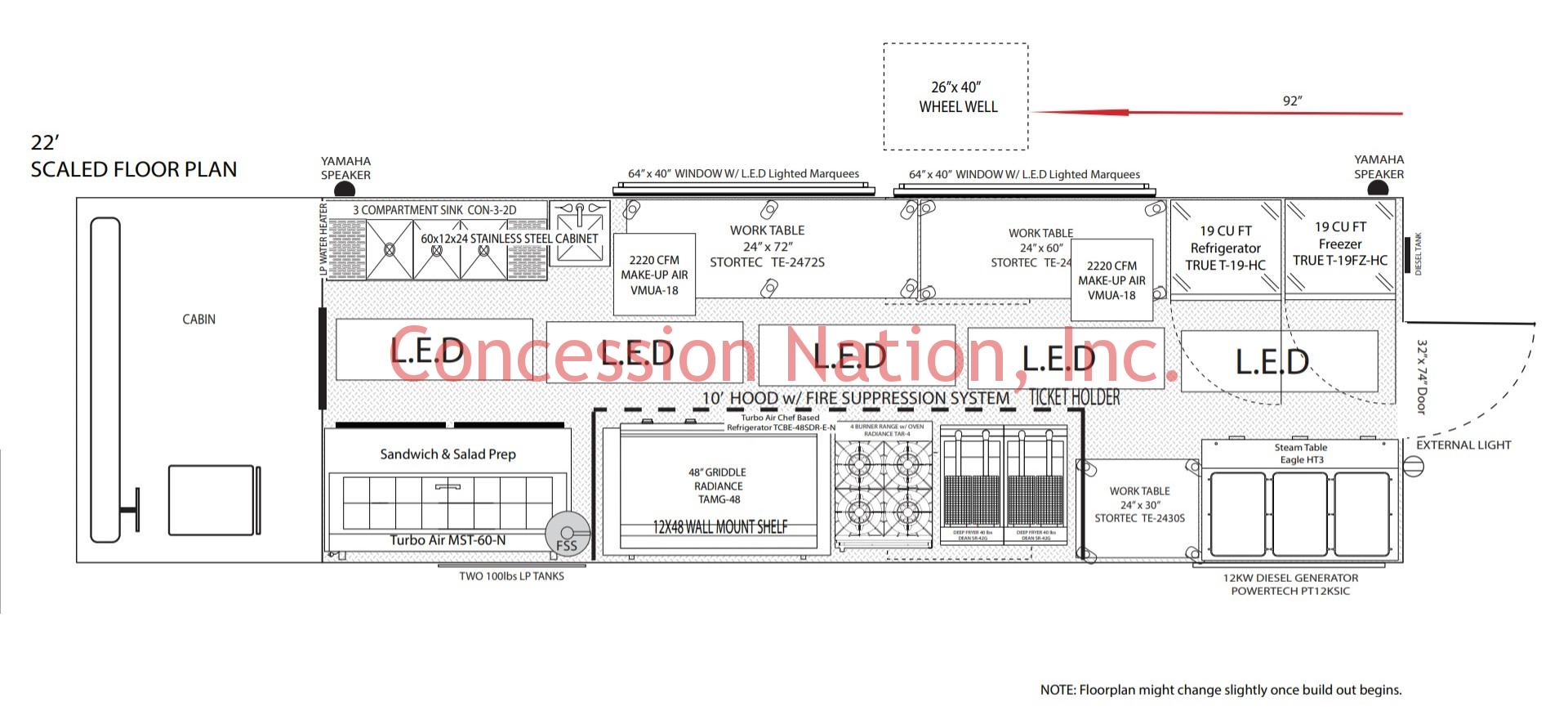 22 Ft Food Truck Concession Nation
