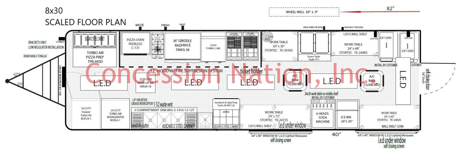 Food Trailer Designs Floor Plans Custom Food Trailers