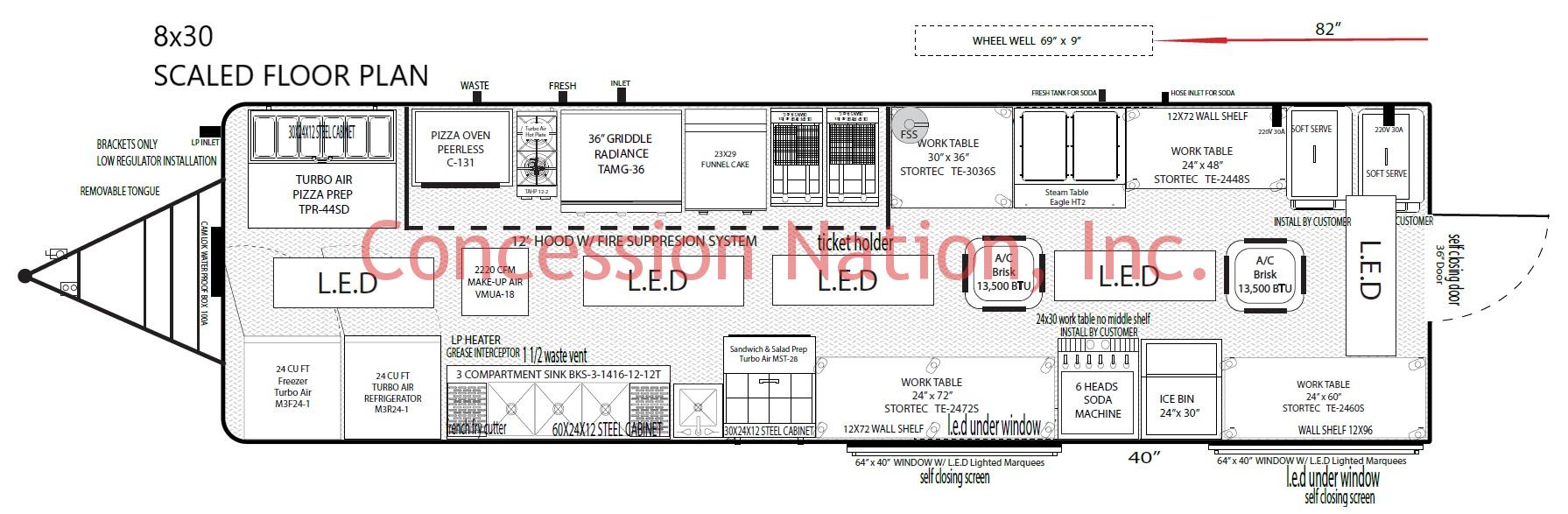 8X30 Campground Cafe Floor Plan