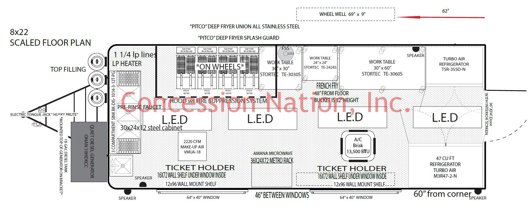 Doug's Fish Fry 8x22_Floor Plan Doug's Fish Fry 8x22_Floor Plan