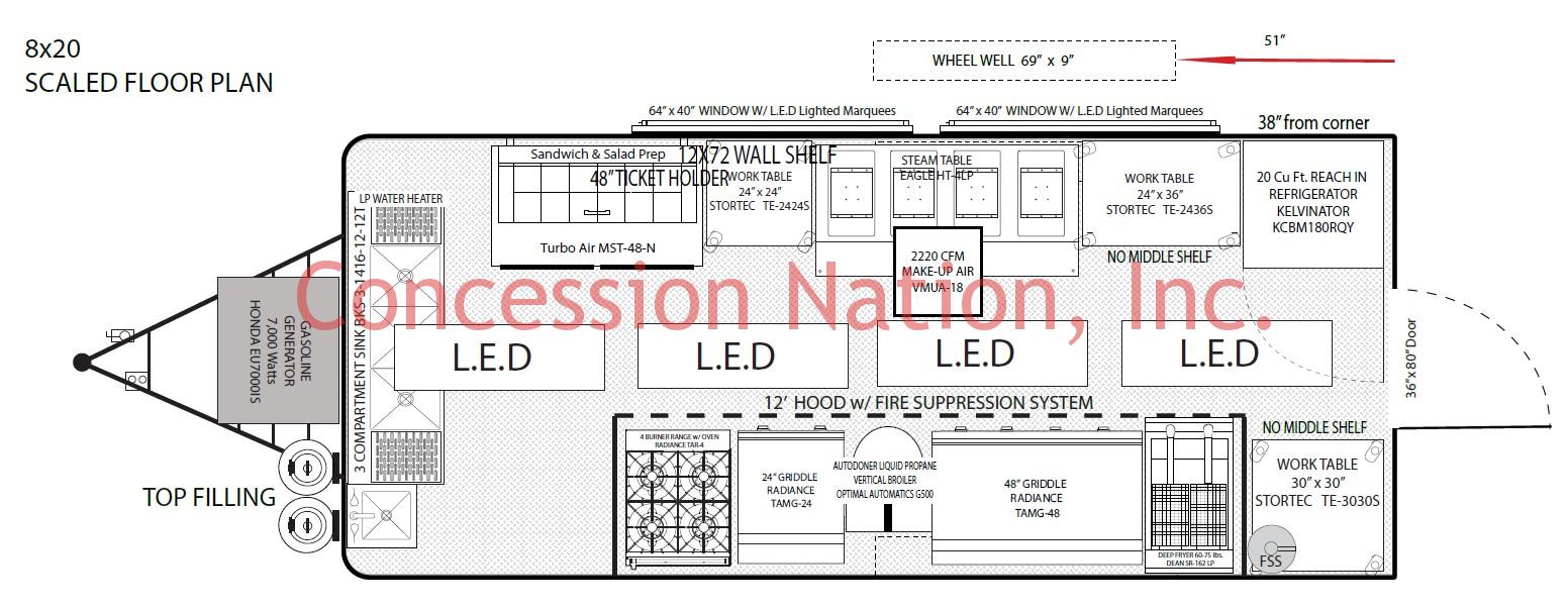 El Viejon 8x20 Floor Plan