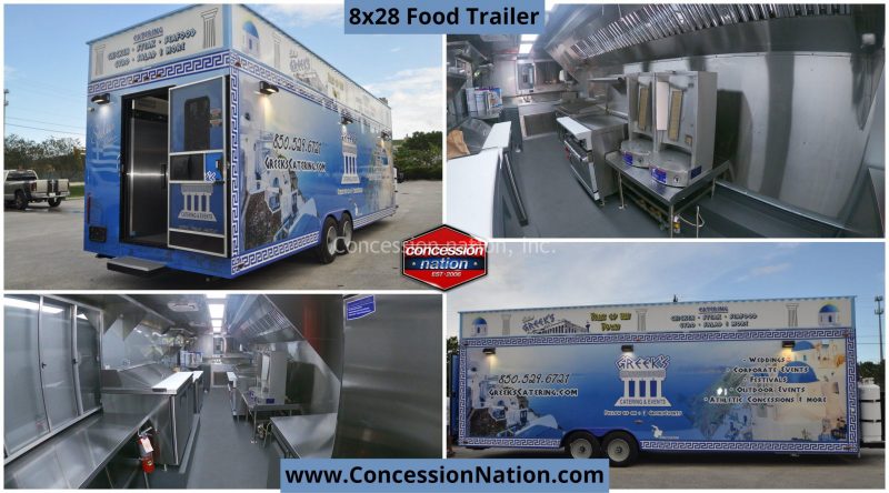 Greeks Catering 8x28 Food Trailer