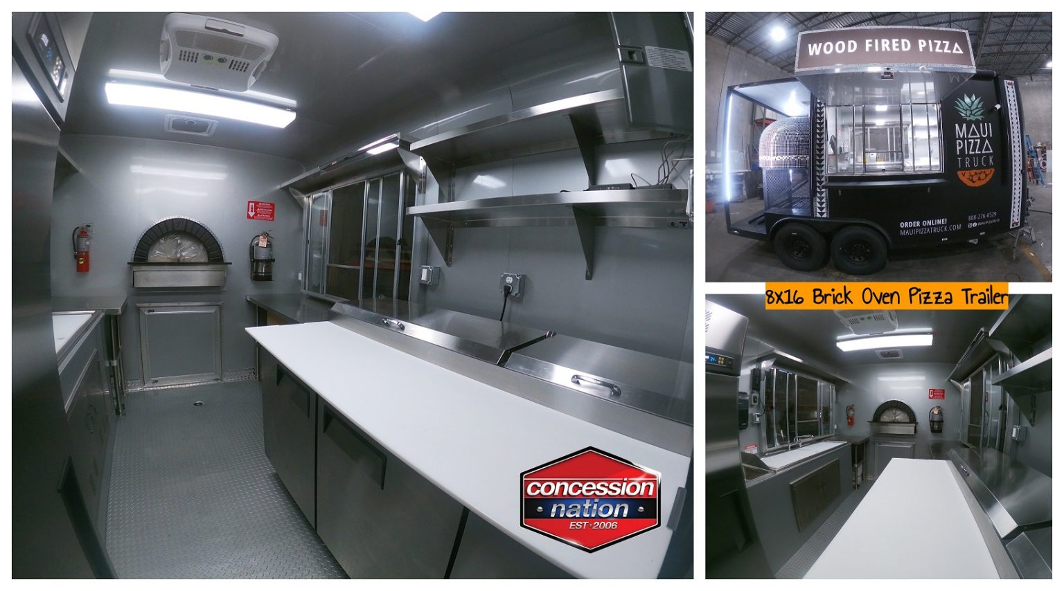 Maui Pizza Truck_8x16 Brick Oven Pizza (1) Food Trucks For Sale