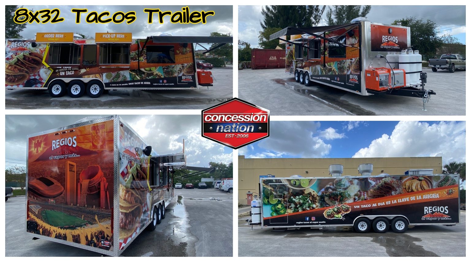 Tacos Regios al Vapor Concession Trailer Food Trucks For Sale