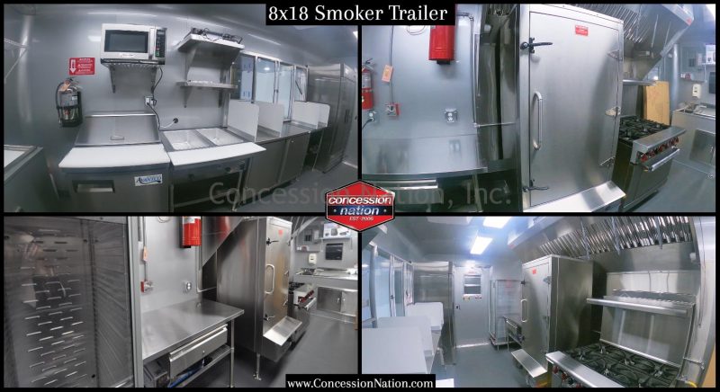 California Smoke Pit 8x18 Smoker Trailer