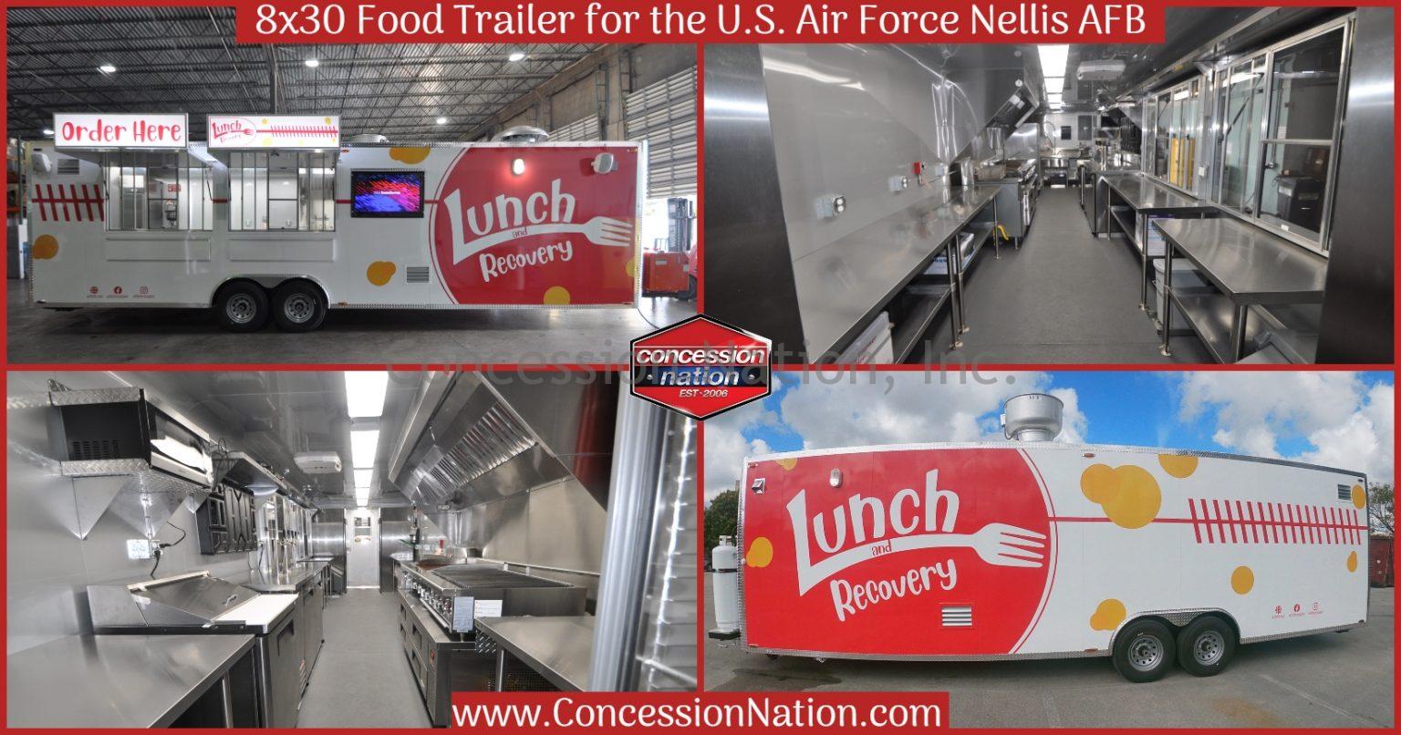 8x30 U S Air Force Trailer Nellis AFB Food Trucks For Sale