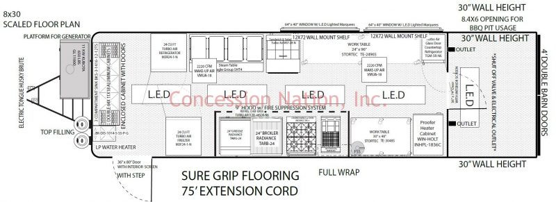 Grandma's Burrito 8x30 Floor Plan