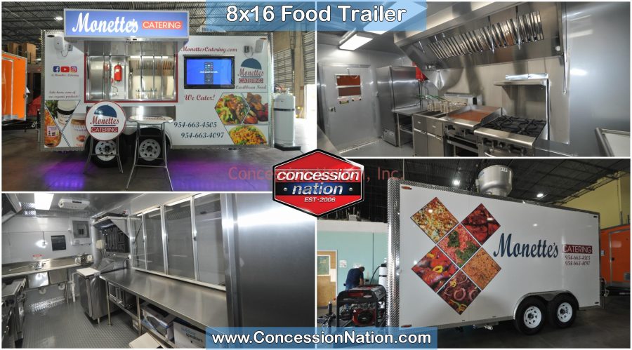 Monette's Catering 8x16 Food Trailer