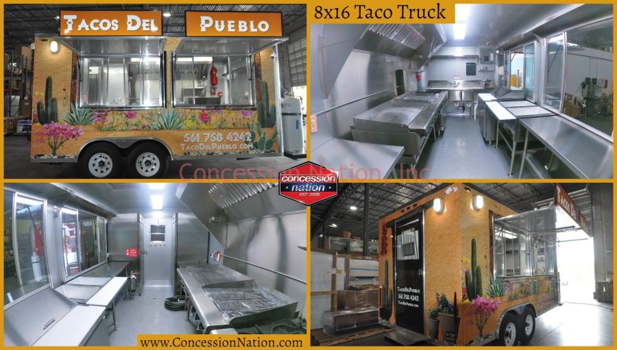 Tacos Del Pueblo 8x16 Taco Truck