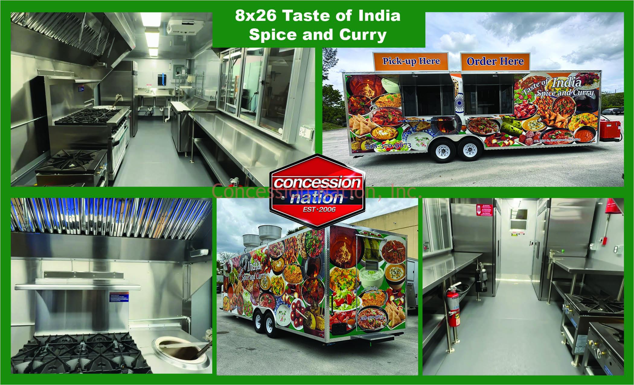 8x26 Taste of India Buy Concession Trailer | 8x26 Taste of India Spice and Curry