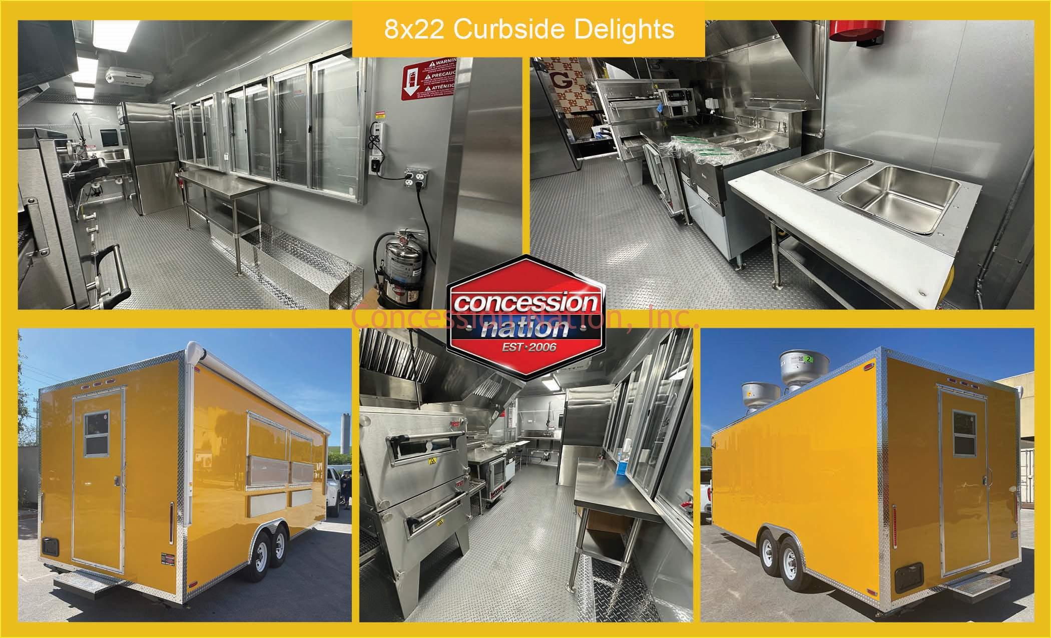 8x22 Curbside Delights Pizza Trailer