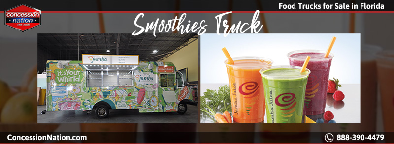 Food Trucks For Sale in Florida_Smoothies Truck