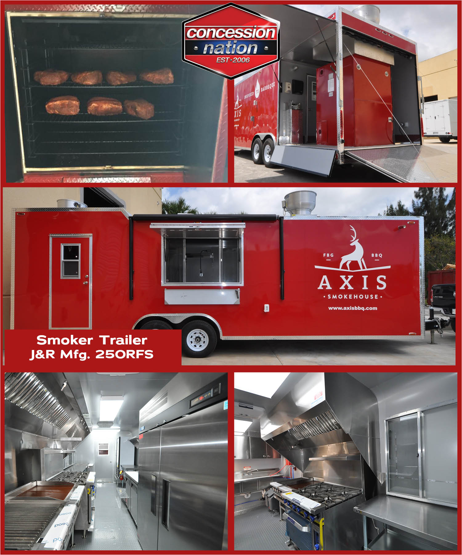 Smoker Trailers For Sale Food Trucks Concession Nation